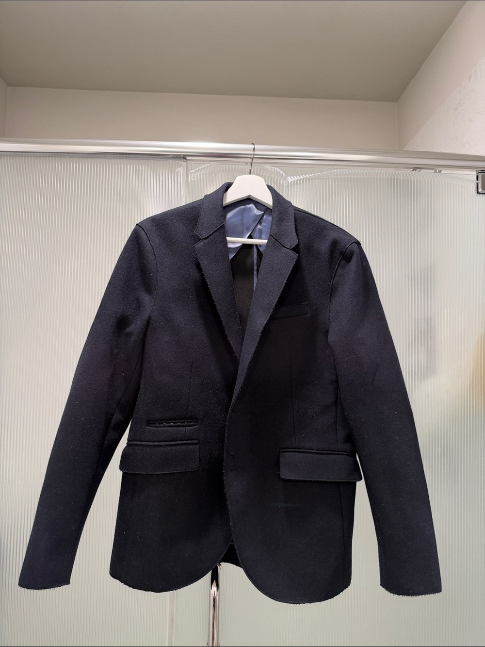 Mango Men's Dark Navy Single-Breasted Blazer